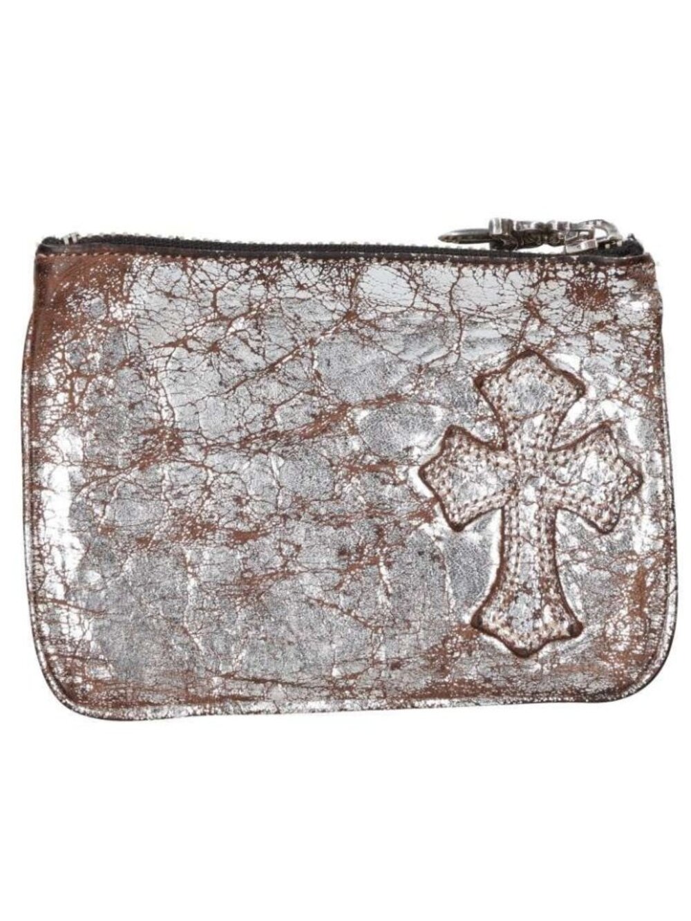 Chrome Hearts Zpr Chng Purse Change Cross Patch Dagger Zip Coin